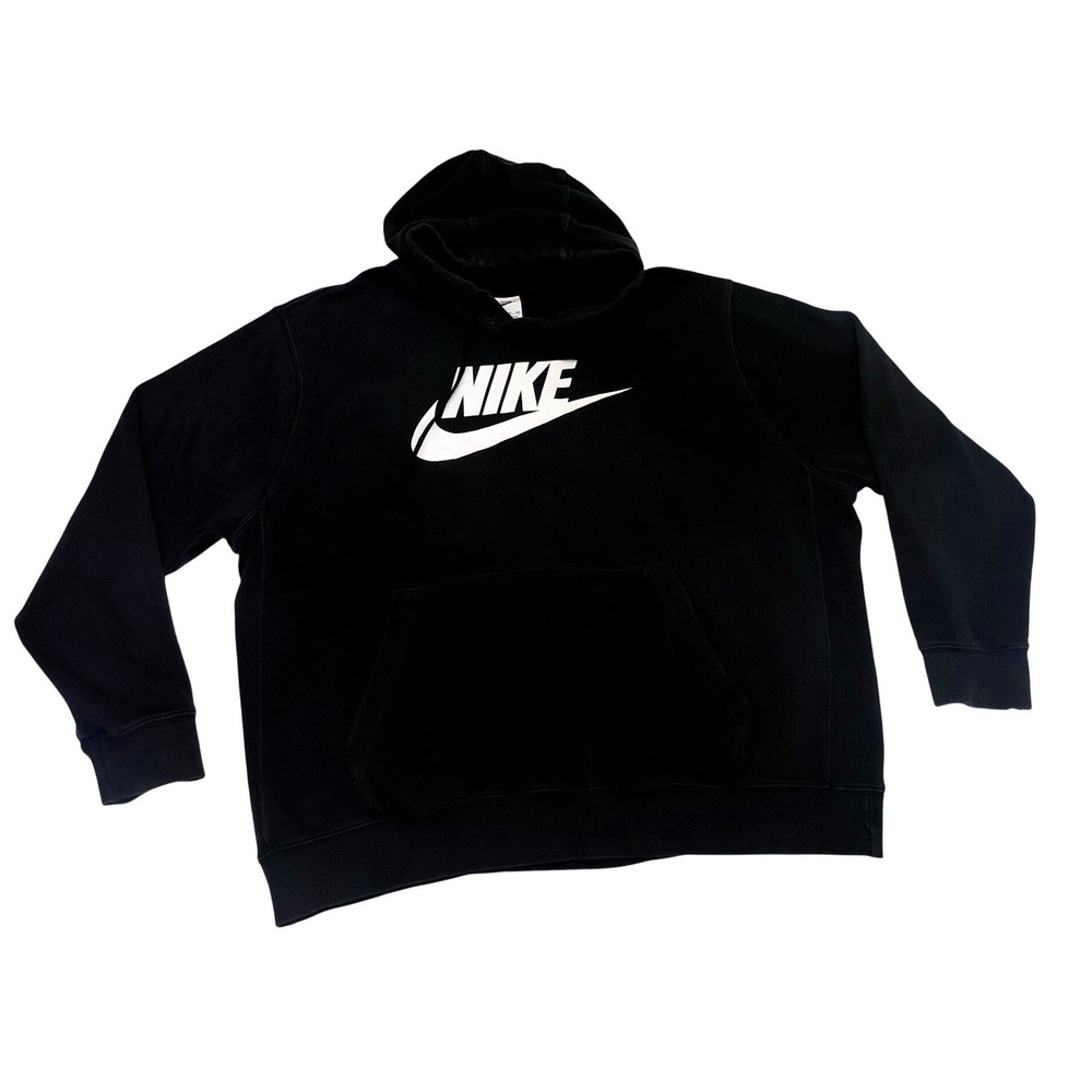 Nike Mens Sportswear Club Fleece Pullover Hoodie Black XXL Heavyweight Athleisur
